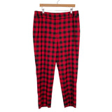 Talbots Black/Red Buffalo Plaid Hampshire Ankle Pants NWT- Size 14 (Inseam 29")