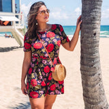 ModCloth by Princess Highway Navy Floral Belted Romper- Size 16 (sold out online)
