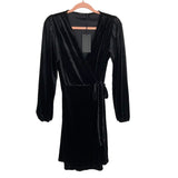 Gibson Look Black Velvet Wrap Dress NWT- Size S