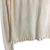 Rachel Parcell Cream Smocked Ruffle Turtleneck- Size XL (see notes, sold out online)