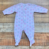 Kissy Kissy Owl Print Zip Up Footie Outfit- Size 6-9M