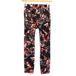 Lululemon Black, Peach and Coral Design Legging with 4” Waist Panel- Size 4 (Inseam 25”)