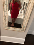 Leith Red Tank Dress with Side Ruching- Size XXL