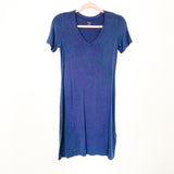 Daily Ritual Blue V-Neck Jersey Cotton Dress- Size XS