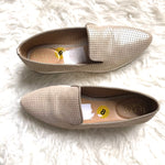 Franco Sarto Gold Perforated Loafers- Size 8