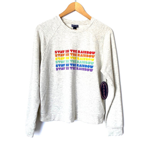 Scoop "Stay In The Rainbow" Grey Sweatshirt NWT- Size S (4-6)
