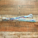No Brand Iridescent with Rhinestone Buckle See Through Belt- Size ~S (NEW, see notes)