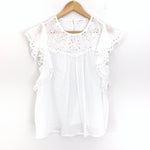 Vestique White Eyelet Blouse- Size S