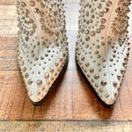 Azalea Wang White Studded Stiletto Boots- Size 8.5 (sold out online, see notes)