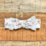 Kyle & Deena Floral Bow with Lace Baby Headband