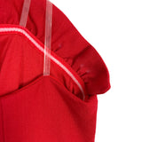 Do+Be Red Strapless Ruffle Jumpsuit- Size S