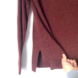 J. Crew Burgundy Knit Wool Blend Turtleneck Sweater- Size S