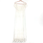 Baevely Off White Lace Off The Shoulder Maxi Dress- Size M