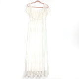 Baevely Off White Lace Off The Shoulder Maxi Dress- Size M