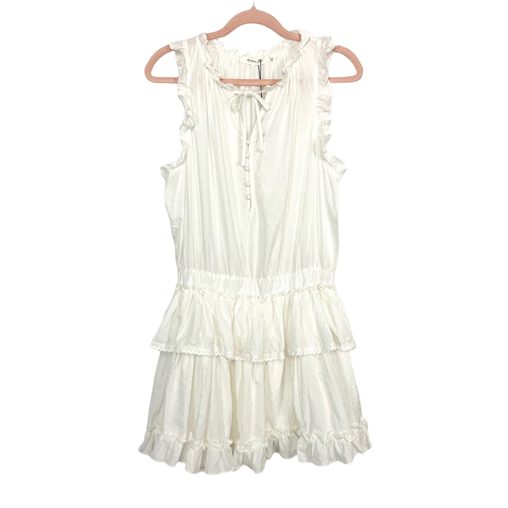 Mustard Seed White Ruffle Tiered Dress NWT- Size M The Saved Collection Mustard Seed White Ruffle Tiered Dress NWT- Size M The Saved Collection