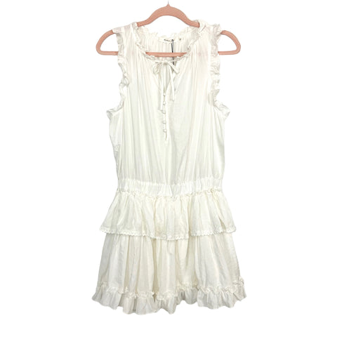 Mustard Seed White Ruffle Tiered Dress NWT- Size M – The Saved Collection