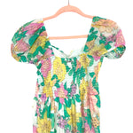 Billabong White Sunrise Floral Tiered Maxi Dress- Size S
