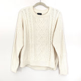 Abercombie & Fitch Cream Cable Knit Sweater- Size XL