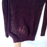IRO Purple Open Knit Cold Shoulder Sweater- Size XS