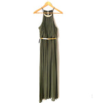 As U Wish Green Belted Maxi Dress- Size S
