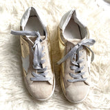 Nature Breeze Gold Metallic Lace Up Sneakers- Size 10