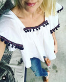 BB Dakota Makari Flutter Sleeve Top- Size S