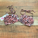 Buddy Love Pink Animal Print Ruffle Swim Top NWT- Size M (We Have Matching Bottoms)