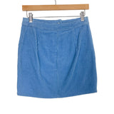 Rag & Bone Blue Corduroy with Front Zipper Mini Skirt- Size 2