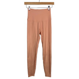 Beyond Yoga Coral Dust and Rose Gold Drip Dot High Waisted 7/8 Leggings- Size S (sold out online, Inseam 25")