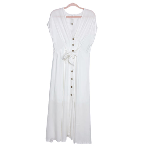 Amaryllis White Front Button Dress NWOT- Size XL