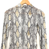 Express One Eleven Snakeskin Thong Bodysuit- Size XS