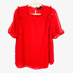 Gibson Look Red Swiss Dot Top NWT- Size L