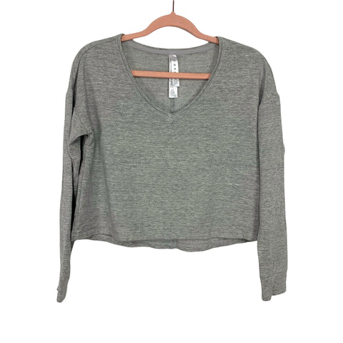 Coreio Grey Heathered Crop Sweatshirt- Size XS