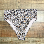 Xhilaration Animal Print Ribbed Cheeky High Leg Bikini Bottoms- Size M (sold out online, we have matching top)