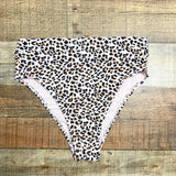 Xhilaration Animal Print Ribbed Cheeky High Leg Bikini Bottoms- Size M (sold out online, we have matching top)