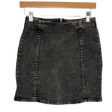Le Lis Black Denim Back Zipper Skirt NWT- Size S