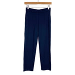 Babaton Navy Elastic Waistband Cropped Trouser Pants- Size 0 (Inseam 24.5”)