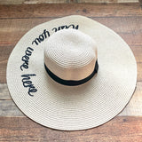 No Brand "Wish You Were Here" Wide Brim Paper Hat