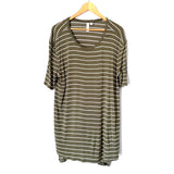 BP Olive and White Striped Tunic- Size L (see notes)