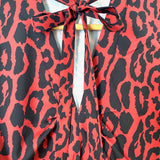 Goodnight Macaroon Red/Black Animal Print Dress- Size S (see notes)