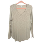 Old Navy Tan Luxe Long Sleeve Top- Size S