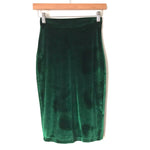 Lulus Forrest Green Two Piece Velvet Skirt Set- Size XS