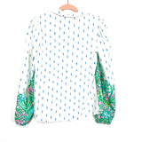 Lily Pulitzer White Patterned Button Up- Size S (See Notes)
