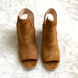 Ccocci  Brown Peep Toe Bootie Heels- Size 10