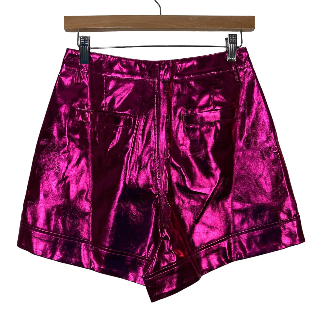 BuddyLove Court High-Waisted Metallic Shorts