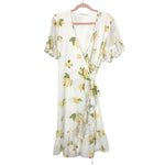 Rachel Parcell Lemon Print Wrap Dress- Size XL