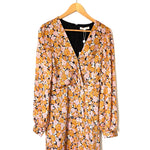 WAYF Yellow Floral Print Midi Dress NWT- Size S