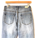 Sofia by Sofia Vergara Light Wash Bagi Boyfriend Distressed Jeans with Rolled Cuff NWT- Size 4 (Inseam 26")