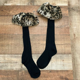 No Brand Tan Animal Print Boot Socks