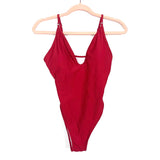 No Brand Red One Piece Swimsuit- Size S